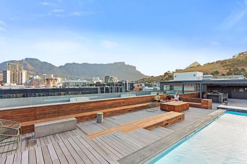 Luxury modern apartment with rooftop pool