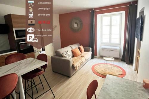 Sublime T2 Cosy Clim Parking Plage — Menton