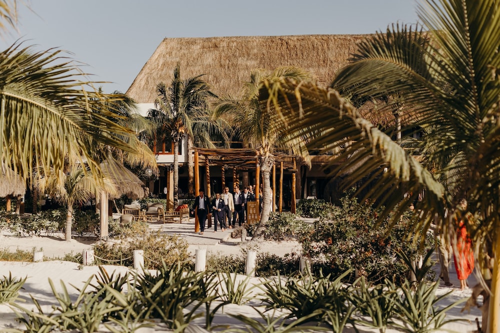 Outdoor banquet area
