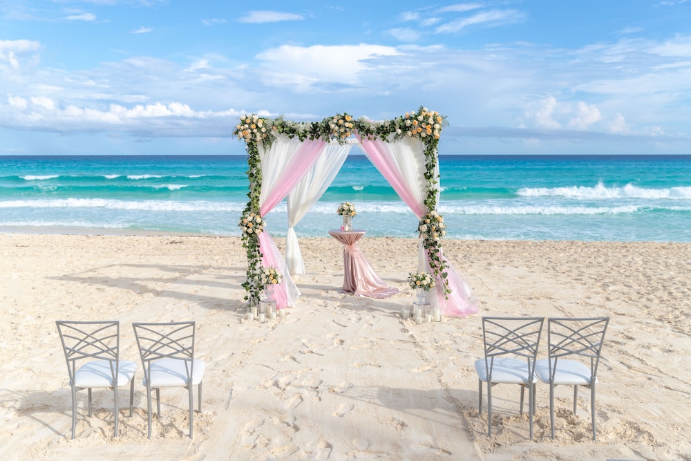 Outdoor wedding area