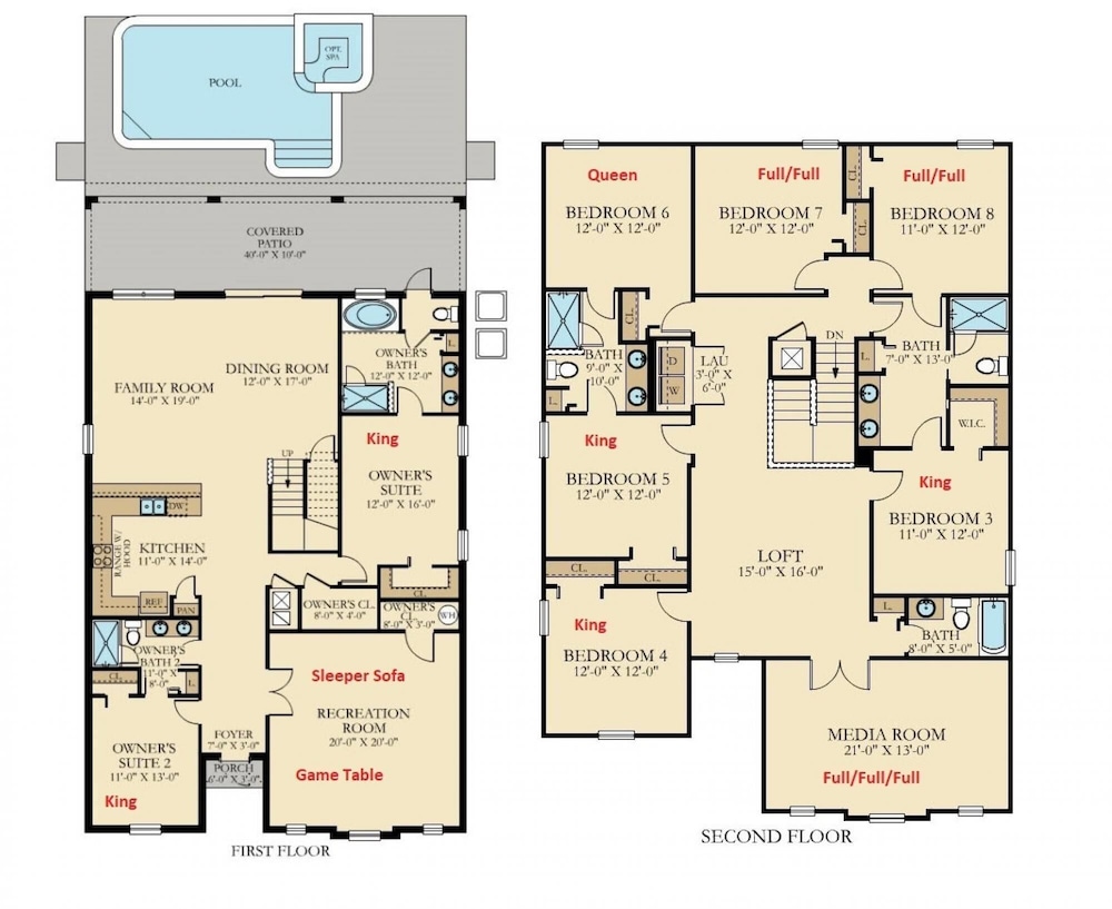 Storey Lake 9BR With Pool SPA Game Room Water Park - photo 25
