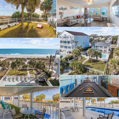 Lavish Accessible On Ocean 4 King Beds Huge Private Pool Yard Spa Patio BBQ & Game Tables — 4-Star Luxury Hotel in Myrtle Beach, United States
