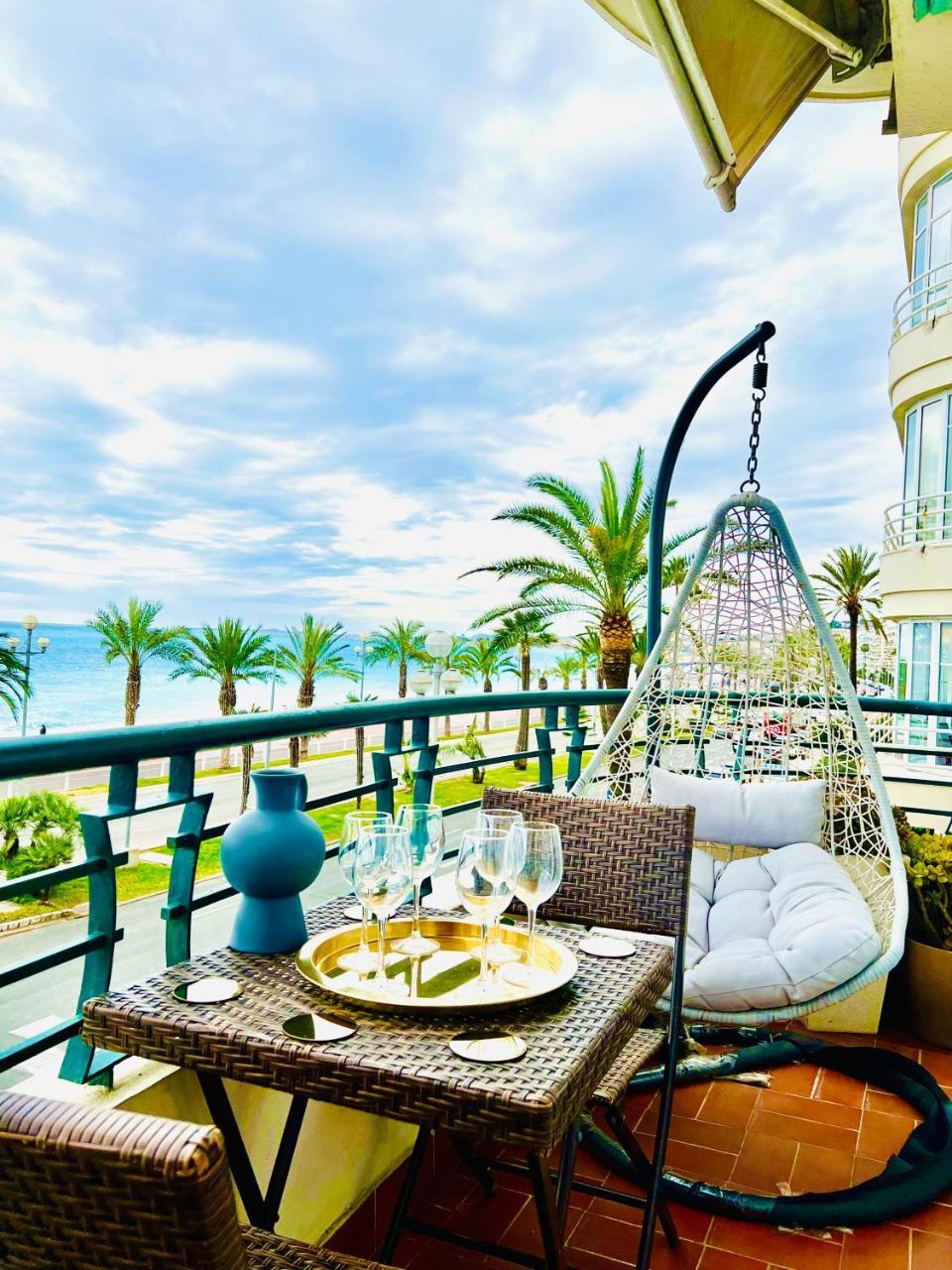 Endless Stunning Mediterranean Sea Views Promenade Des Anglais in Nice, France