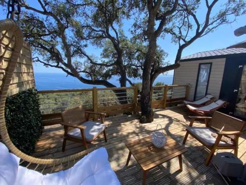 L’arbre perché in Saint-Raphael, France