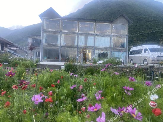 Houses in the mountains of Kangding in Kangding, People's Republic of China