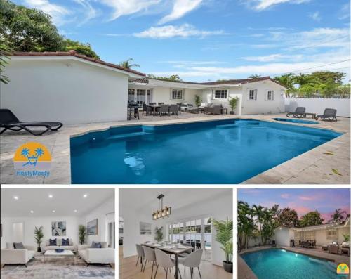 Gated Villa Blanca 5BR 3BA with Heated Pool & BBQ — 4-Star Luxury Hotel in Miami, United States