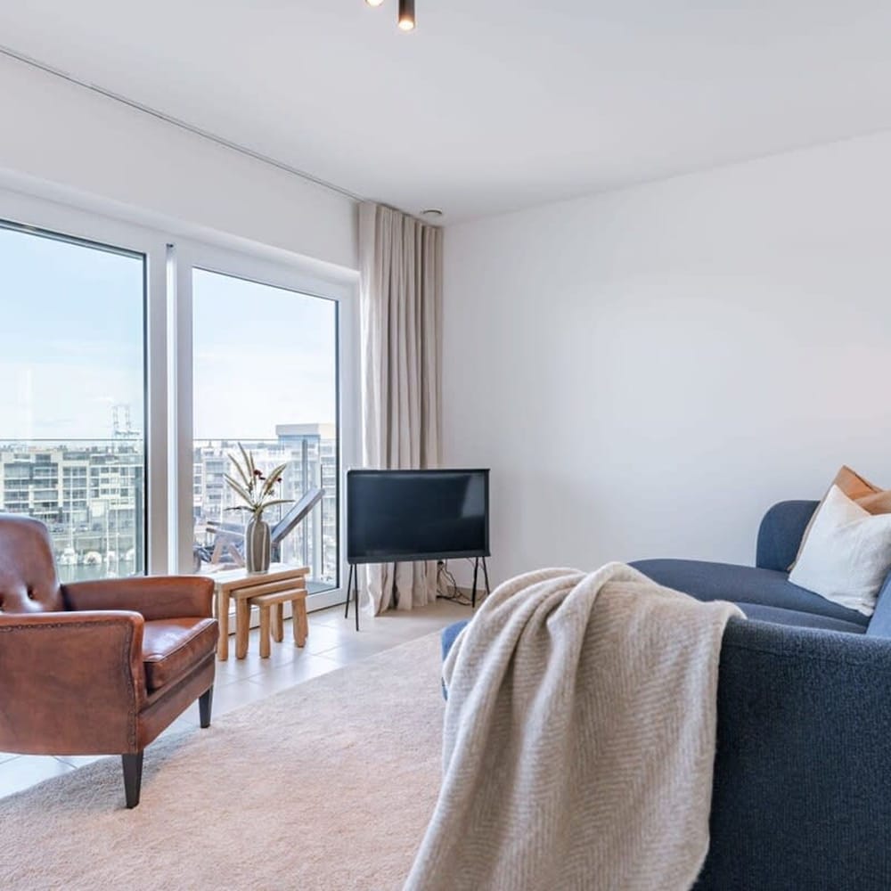 Apartment With View of the Port of Zeebrugge — 4-Star Luxury Hotel in Brugge, Belgium