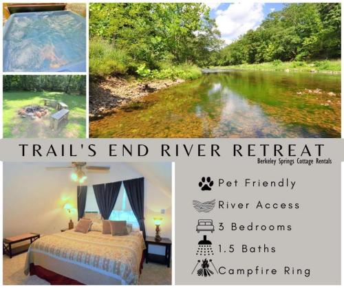 Trails End River Retreat River Access Pet Friendly Hot Tub Grill Wifi Fire Pit Deck Screen Porch Family Friendly Fishing King Bed Wood Stove — Berkeley Springs