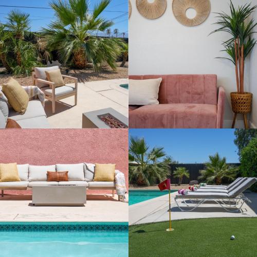 The Pink Cactus Desert Retreat Luxe Pool Golf & Game Room — 4-Star Luxury Hotel in Indio, United States