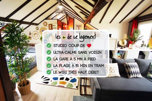 Studio Sous Les Toits Charmant Et Calme Gare Et Tram a 4 Min in Le Havre, France