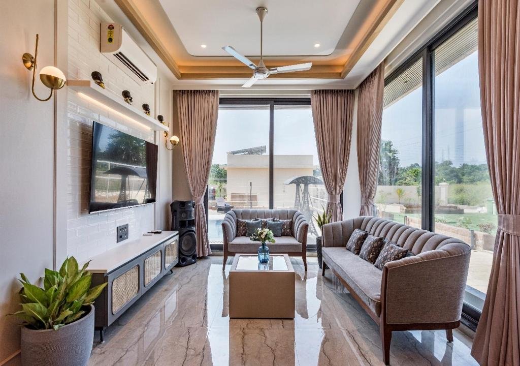 SaffronStays Nishta 4BR pet friendly villa with pool turf gazebo & terrace BBQ views in Alibaug — 4-Star Luxury Hotel in Alibag, India