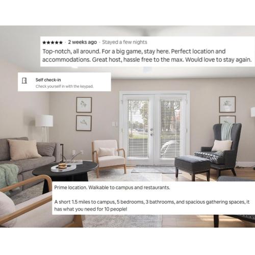 UPDATED 5BR Townhome 5 Min from Notre Dame Perfect for Groups in South Bend, United States