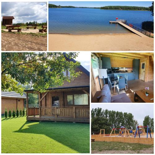 Domki z bala przy plaży Orle Jezioro Głuszyńskie pet-friendly hotel Orle