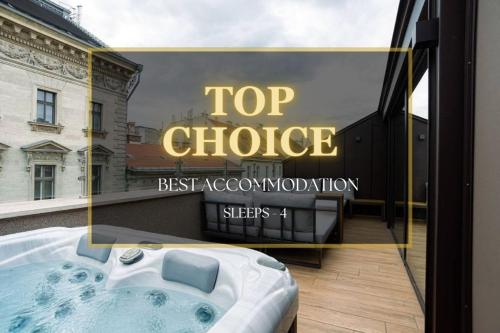 Designer City Oasis 5 star Location Hot Tub View — 4-Star Luxury Hotel in Budapest, Hungary