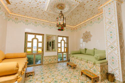 Colorful traditional Riad w views of Spain — 4-Star Luxury Hotel in Tangier, Morocco