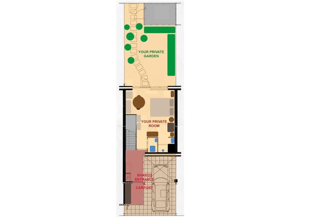 Private studio patio garden and free car parking — 4-Star Luxury Hotel in Amsterdam, Netherlands