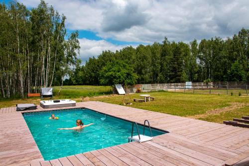 Nowa Wola 58 200qm appartment in a small village with pool sauna and big garden — 4-Star Luxury Hotel in Rusiec, Poland