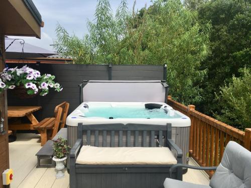 Logi Bear Lodge with Hot Tub — 4-Star Luxury Hotel in Felton, United Kingdom