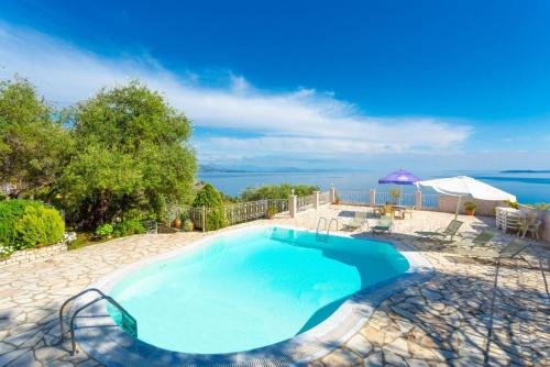 Michalis Large Private Pool Walk to Beach Sea Views A C Wifi Car Not Required Eco friendly 1828 in Corfu, Greece