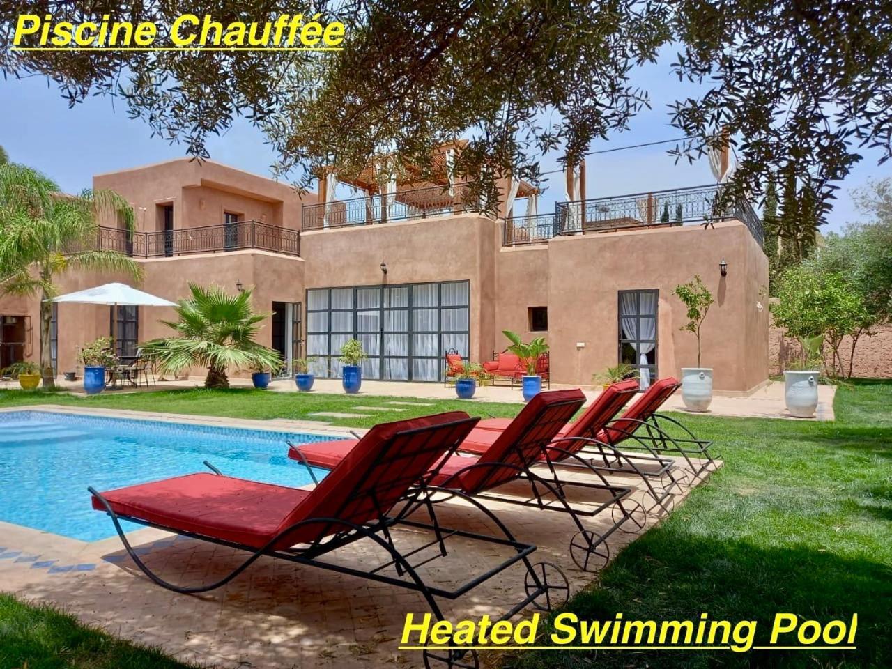 Villa Scil de Luxe Piscine Chauffee 3 Suites Hamam Jacuzzi Exterieur Bar Detente Avec Billard Salle de Sport Service Baby Sitter Option Gouvernante Vue Sur L'atlas Parkings Prive Pas de Vis a Vis — 5-Star Luxury Hotel in Sidi Abdallah Ghiat, Morocco