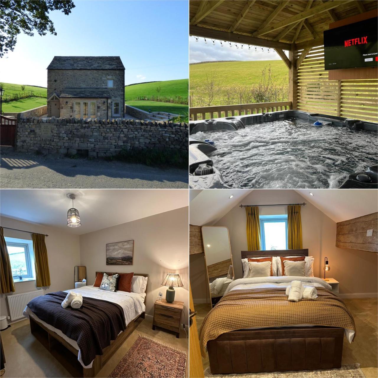 Private Luxury Barn Stay with Hot Tub And Outdoor Entertainment Yorkshire Dales Sleeps 10