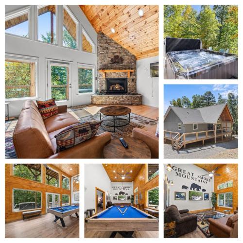H5042 New Listing 3200 sqft CABIN with Game Room and Fire Pit and 3 Kings bed and Hot Tub — 4-Star Luxury Hotel in Sevierville, United States