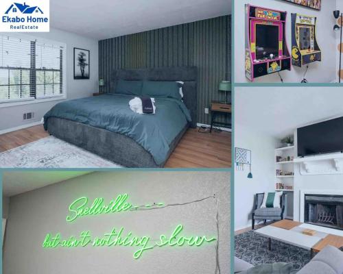 Vibrant Family Retreat Sleeps 8 2 Kings Game Room — hotel in Snellville