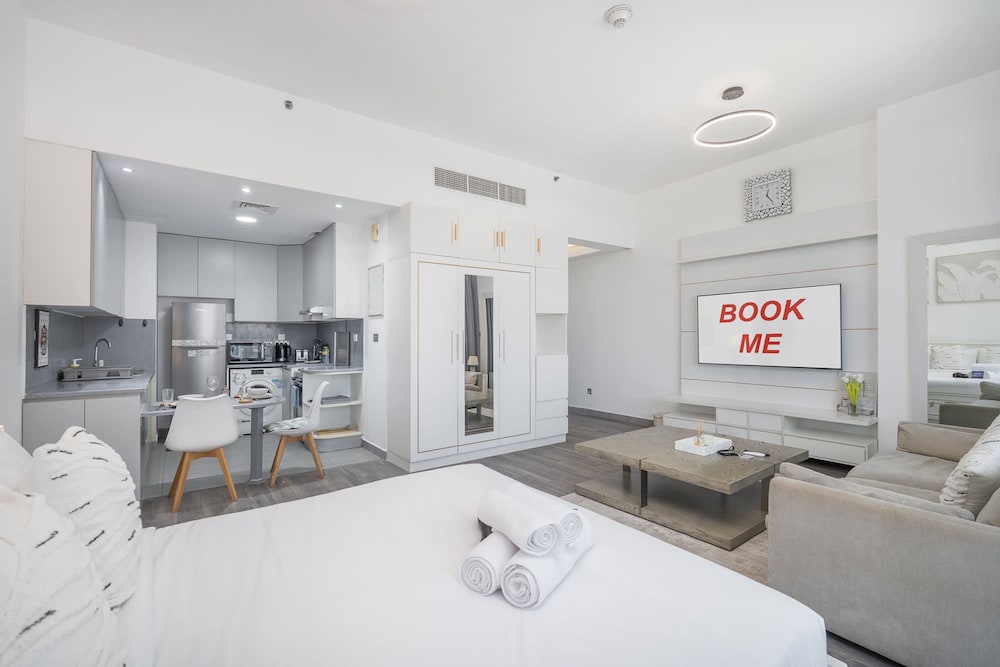 Free housekeeping visits during your stay StayShort Stylish Studio Apartment in Tecom's Prime Location — 4-Star Luxury Hotel in Dubai, United Arab Emirates