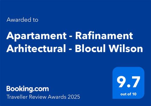 Apartament Rafinament Arhitectural Blocul Wilson — 4-Star Luxury Hotel in Bucharest, Romania