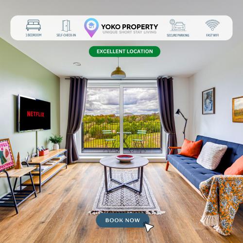 Penthouse Apartment City Centre Secure Parking Balcony Self Check In Fast Wifi and Smart TV with Netflix by Yoko Property — 4-Star Luxury Hotel in Milton Keynes, United Kingdom