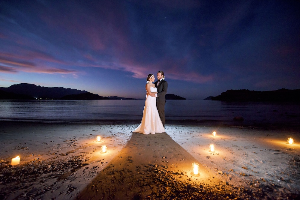 Outdoor wedding area