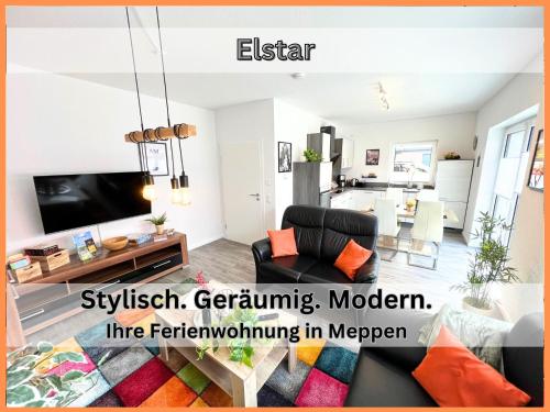 Ferienhaus Elstar Meppen Ebenerdig Carport Terrasse Neubau Netflix Free Wifi 2 Schlafzimmer Kuche — Meppen