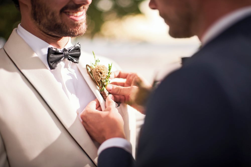 Outdoor wedding area