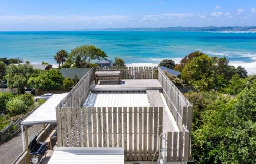 Surf fortress in Raglan, New Zealand