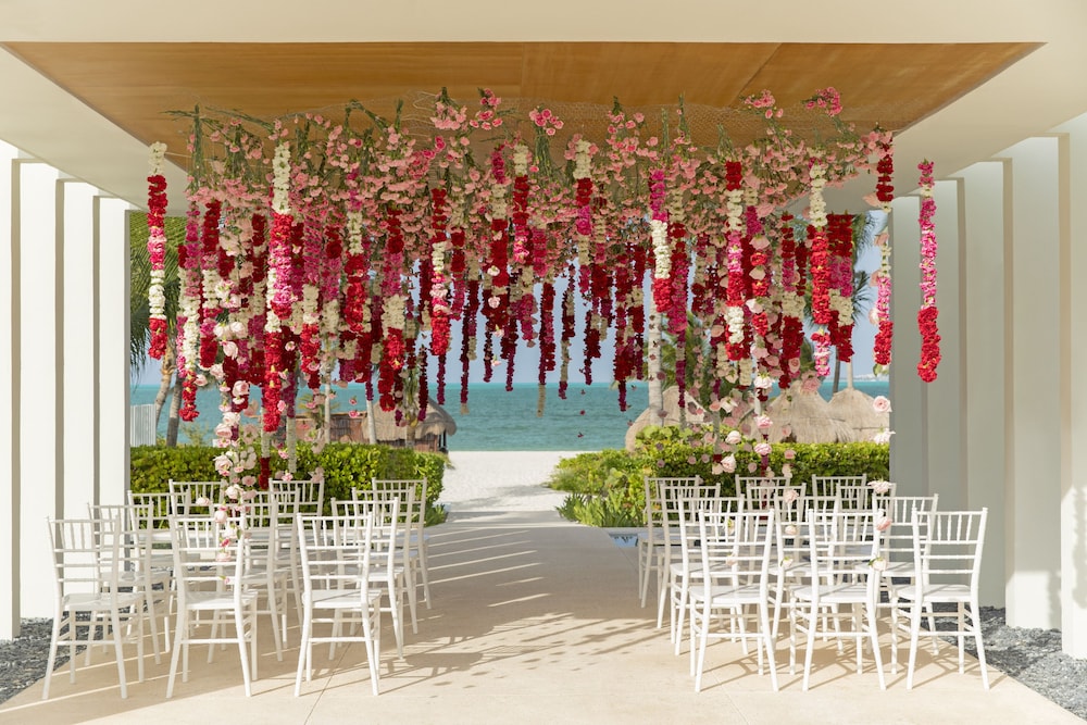 Outdoor wedding area