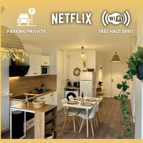 Le Cocon Proche Centre Ville Balcon Parking in Chartres, France