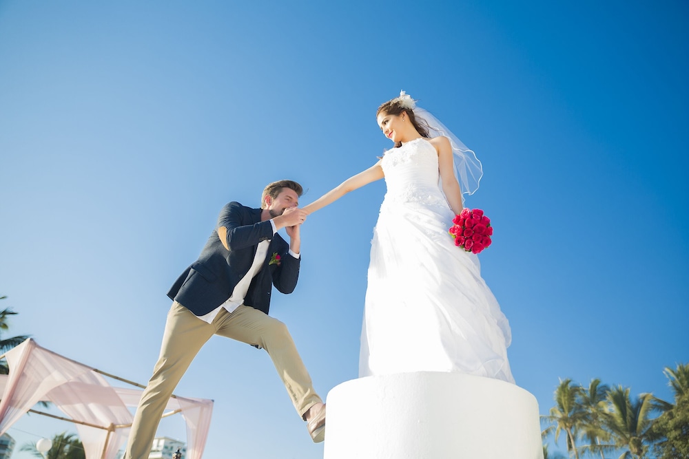 Outdoor wedding area
