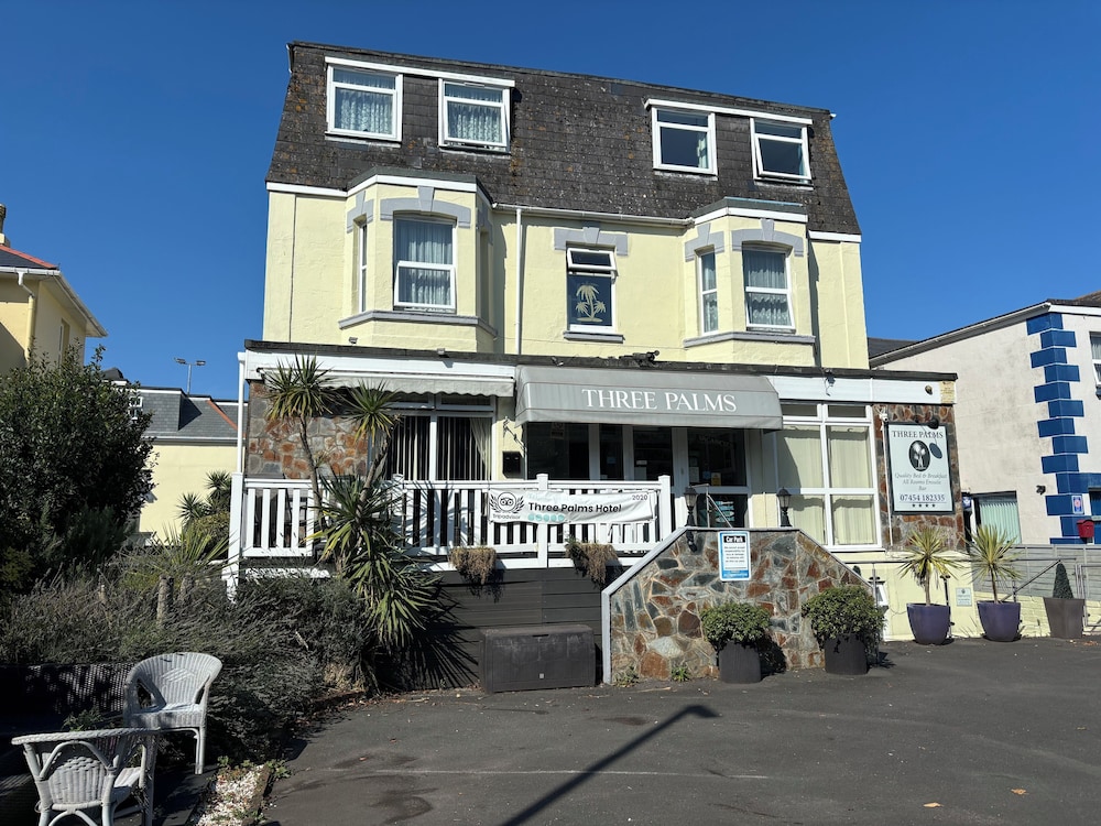 Three palms in Paignton, United Kingdom