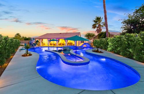Lazy River Pool Water Slide Kids Outdoor Play Area Arcade Games — Coachella