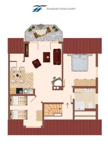 Am Leuchfeuer App 06 — 4-Star Luxury Hotel in Wustrow, Germany