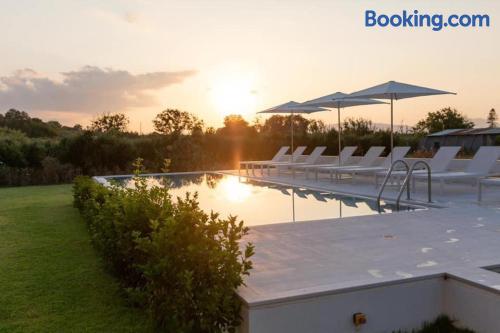 Mikro Livadi Special Lodges Has an Eco Salt water pool 150m from the beach in Rethymno, Greece