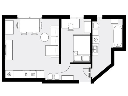 Urban Apartments Cosy No 4 Free Private Parking Self Check In — 4-Star Luxury Hotel in Chorzow, Poland