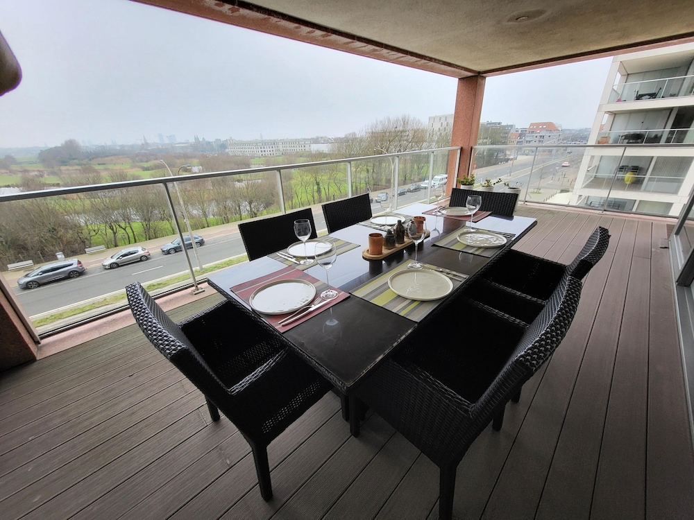 Spacious Apartment With Large Terrace Parking in Ostend — 4-Star Luxury Hotel in Ostend, Belgium