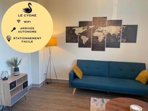 T2 4 pers face gare SNCF Appart Hotel le Cygne 4 in Bourges, France