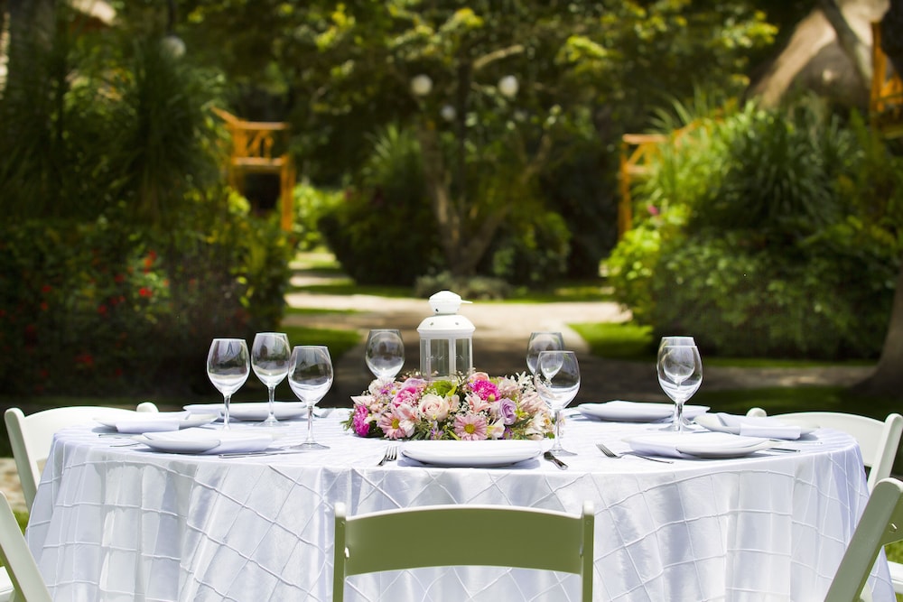 Outdoor banquet area