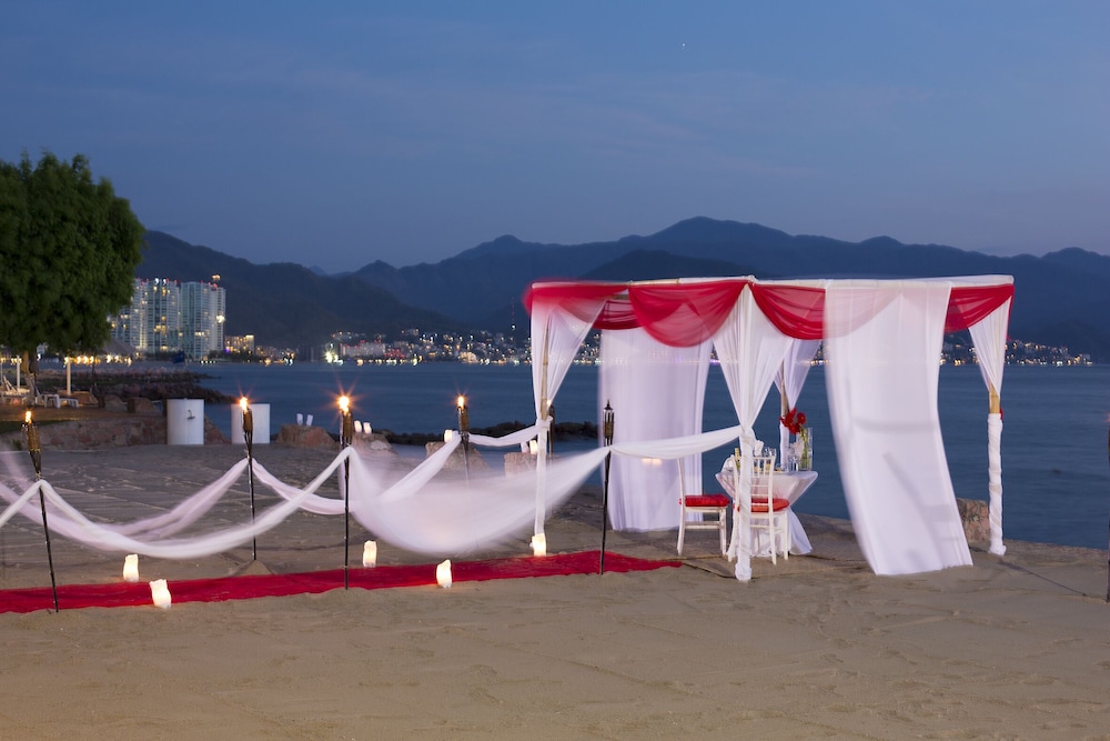 Outdoor wedding area