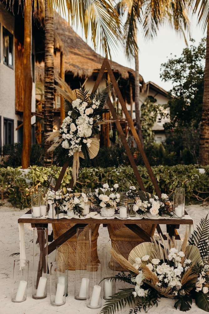 Outdoor banquet area