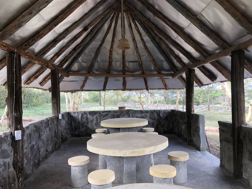 Outdoor banquet area