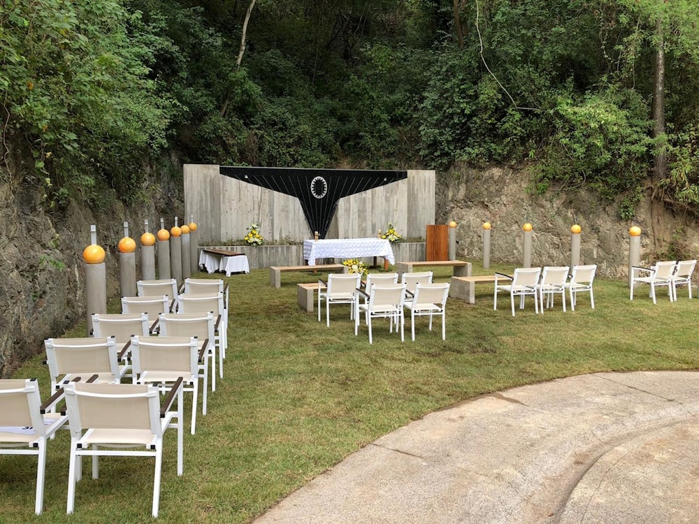 Outdoor wedding area