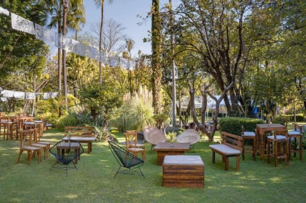 Outdoor banquet area